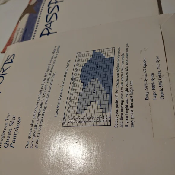 Vintage Pantyhose Sheer Nude Queen Size Nylon Size 3X - Picture 3 of 4